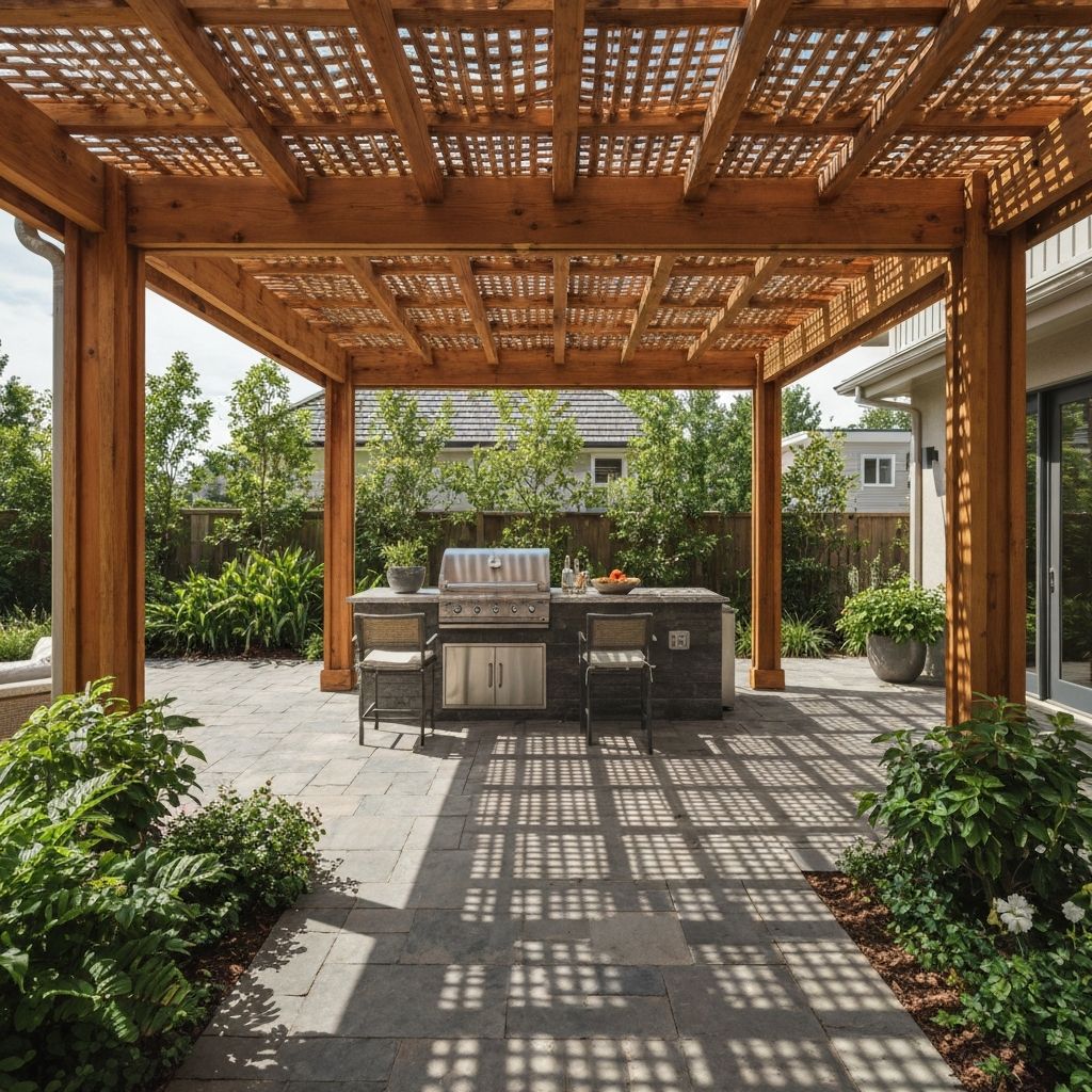 After: Plano Outdoor Kitchen & Pergola